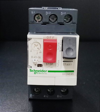 GV2ME05 Disjuntor Termomagnético Tesys Gv2 3p 0,63 A 1A Até 690v 50/60hz Acionamento Por Botão - SCHNEIDER