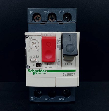 GV2ME07 Disjuntor Termomagnético Tesys Gv2 3p 1 6 A 2 5a Até 690v 50/60hz Acionamento Por Botão - SCHNEIDER