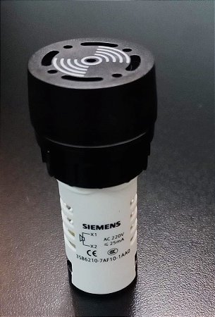 3SB6210-7AF10-1AA0 Alarme Sonoro Redondo 22mm Tom Contínuo 220v Ca - SIEMENS