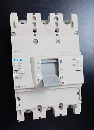 BZMB2-A125 Disjuntor Caixa Moldada Tripolar Termomanético Fixo 415v 125a 25ka - EATON