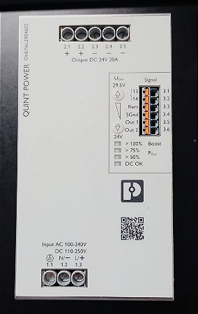 2904602 Quint4-Ps/1ac/24dc/20 - Fonte De Alimentação - PHOENIX