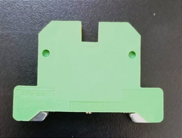 JEK 2,5 Borne Terra Jek  Verde-Amarelo Até 2,5mm Em Trilho Ts32/Ts35  24a - JNG
