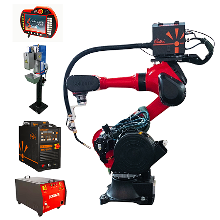 ALPHA1820A-500A-T Robô de soldagem (6 eixos), com máquina de solda de 500A e limpador de tocha - BORUNTE