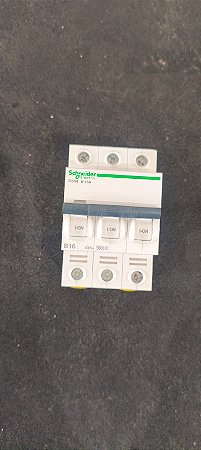 A9F73316 Disjuntor Termomagnético Acti9 Ic60n 3p, 16a, Curva B, 10ka 440v 380/415vca (60947-2) - SCHNEIDER (USADO)