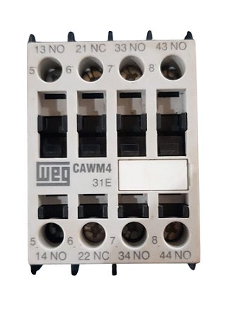CAWM4-31-00V26 Contator Auxiliar 10a 3na+1nf 190v50/220v 60hz 220v - WEG (USADO)