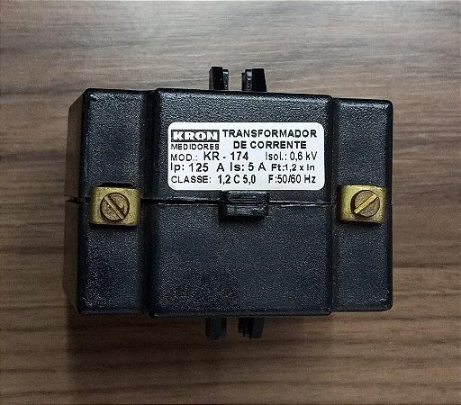 KR 174 Transformador De Corrente 125/5A 1,2c5,0 Modelo Termoplástico Para Medição, Em Baixa Tensão (Até 0,6kv). - KRON (USADO)