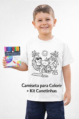 Camiseta Capi Goods para Colorir(Camiseta + Canetinha)