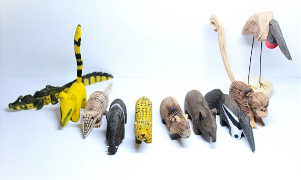 KIT COM 10 BICHOS DO PANTANAL - POVO INDÍGENA TERENA