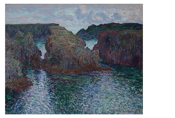 POSTAL MONET - BELLE-ILE, ROCHERS DE POR