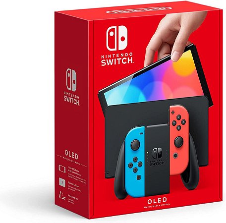 Nintendo Switch - Oled - Azul e Vermelho Neon