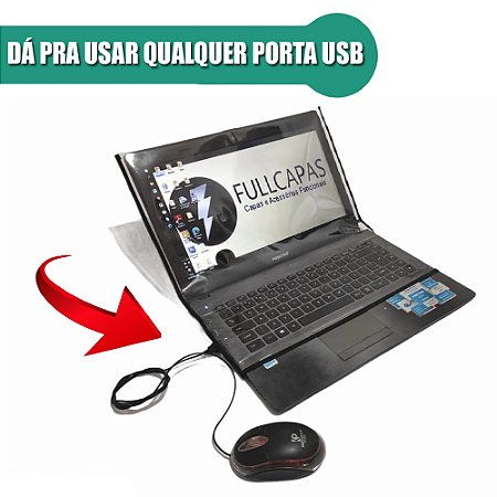 Capa para Notebook com  cobertura de teclado e mousepad Transparente Impermeável