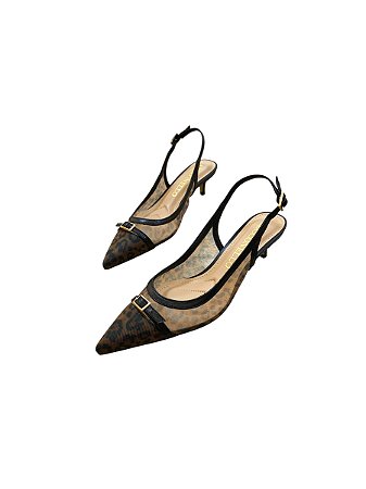 SLING BACK CECCO ONÇA TELA