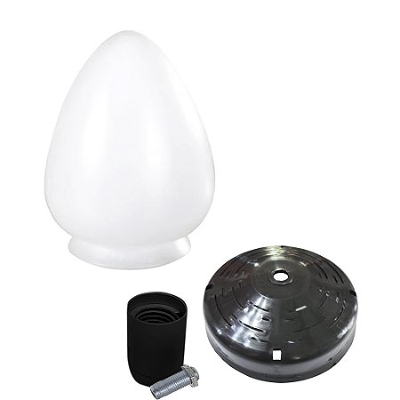 Kit Globo Pera Fechada Luminária Ventilador De Teto Universal