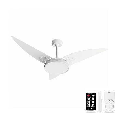 Ventilador de Teto Class 2004 Infinity Branco Led 24w Branco Frio 3 Pás com Controle Remoto