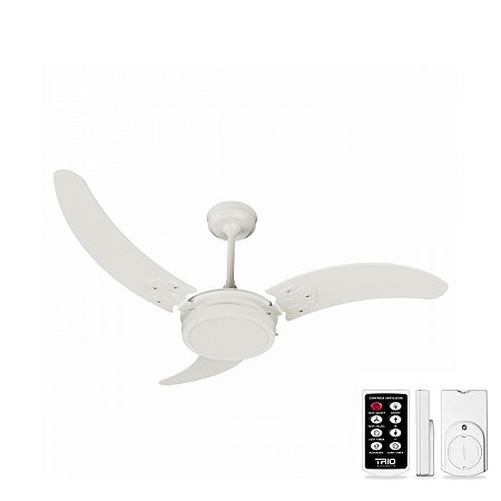 Ventilador de Teto Soft Infinity 2002 Branco Led 18w Branco Frio 3 Pás com Controle Remoto