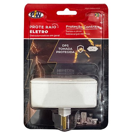 Protetor Contra Raios Descargas Picos de energia 2 Tomadas 20a Bivolt para Eletrodomésticos