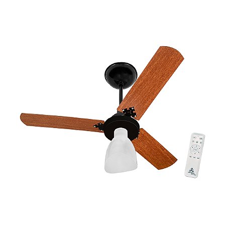 Ventilador de Teto Venti-Delta Delta Inverter Bivolt 55W Preto Mogno 6 Velocidades Controle Remoto