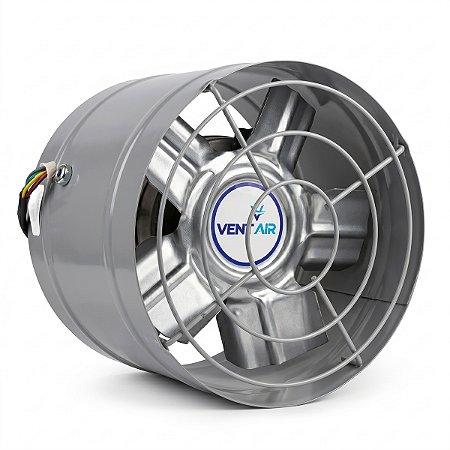 Exaustor 20cm Bivolt Alta Rotação Vent Air Para Churrasqueiras e Coifas Sucção Forte