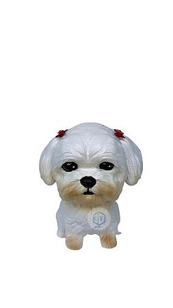 Estatueta maltês pelo curto fêmea