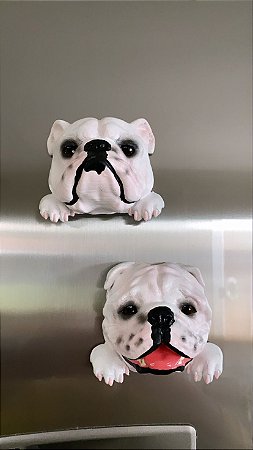 Dupla de Imã de geladeira Buldogue Inglês