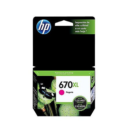 Cartucho HP 670XL - CZ119A Magenta