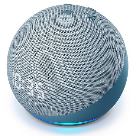Echo Dot 4th geração com relógio - Azul