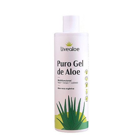 Puro Gel de Aloe Vera Multifuncional | Cabelo, corpo e face - Livealoe 500ml