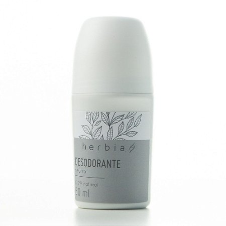 Desodorante Roll-on Natural Neutro sem perfume - Herbia 50ml