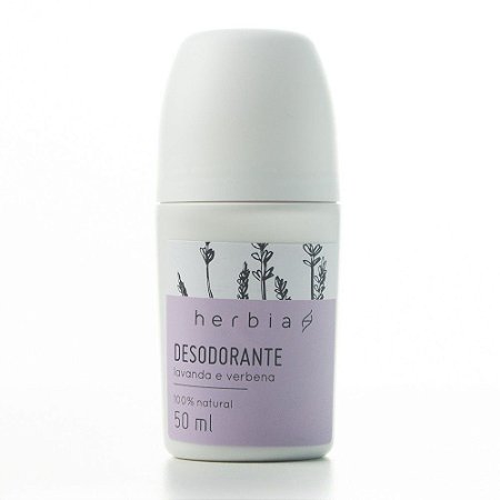 Desodorante Roll-on Natural de Lavanda e Verbena - Herbia 50ml