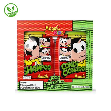 Magali Kids Combo Shampoo e Condicionador Cabelos Ondulados e Cacheados (2x260ml) - Cia da Natureza