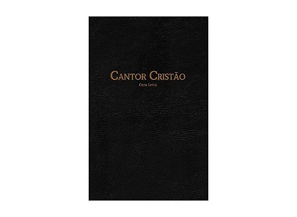 Cantor Cristao Grande Com Letra Capa Dura Flexivel Preto