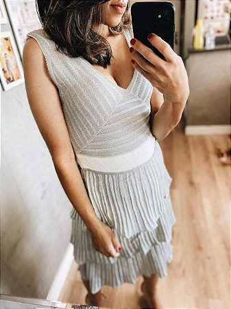 vestido prata para reveillon