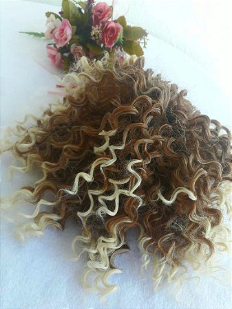 Cabelo Peruquinha Coque Curto Cacheado Loiro
