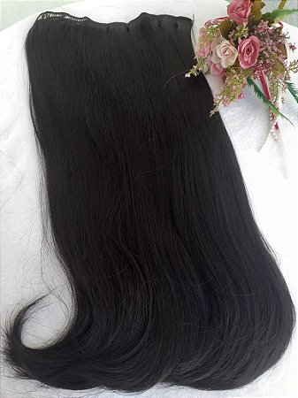 Cabelo Liso Longo Preto (Medida aproximada 45cmx95cm de extenção)