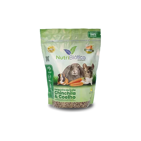 Nutribiótica Super Premium Porquinho da Índia, Chinchila e Coelho