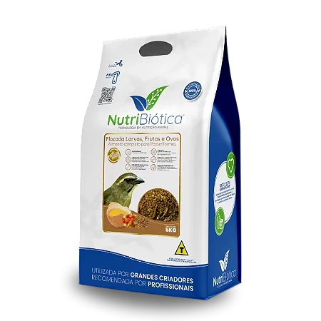 Nutribiótica Super Premium Trinca Ferro Flocada Larvas, Frutas e Ovos