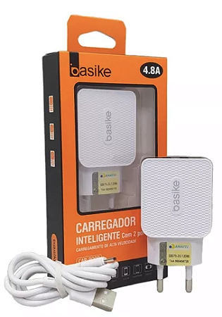 CARREGADOR USB V8 4.8A BASIKE