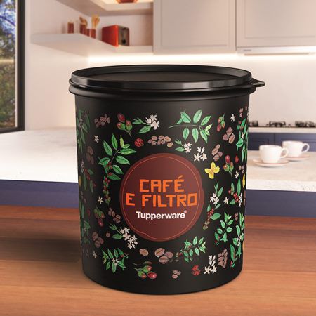 Tupperware Caixa Café e Filtro 3,7 Litros Floral