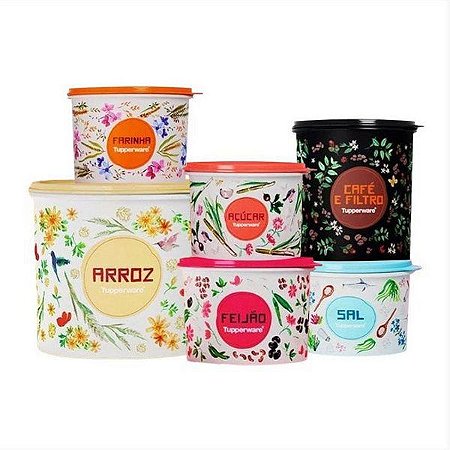 Tupperware Conjunto Caixa Floral 6 Pecas