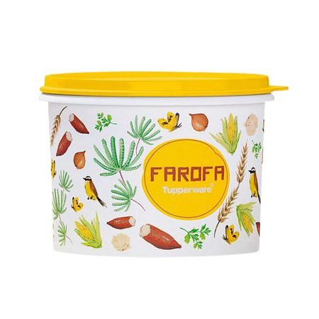Tupperware Caixa de Farofa Floral 1,1 Litros