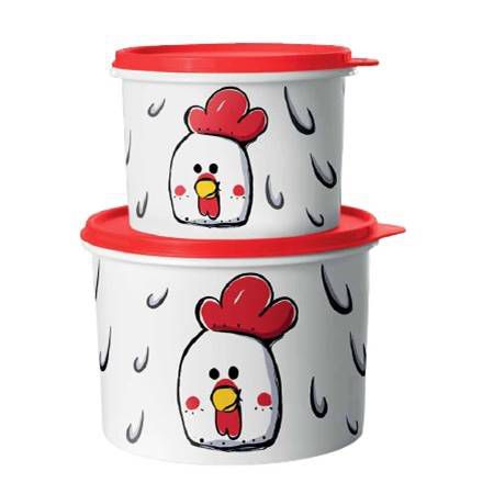 Tupperware Kit Caixa Galinha 2 Pecas