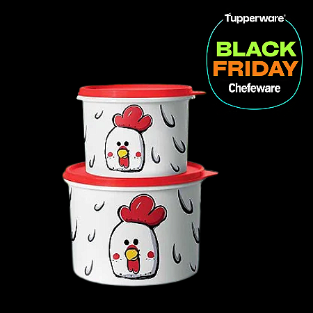 Tupperware Kit Caixa Galinha 2,4L e 1,1L