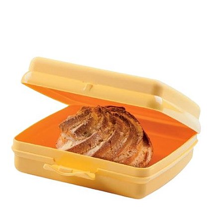 Tupperware Porta Sanduíche Quadrado Amarelo