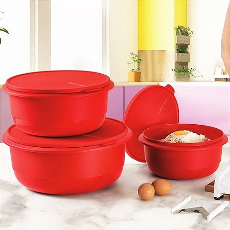 Tupperware Kit Tigela Batedeira Geração II 3 Pecas