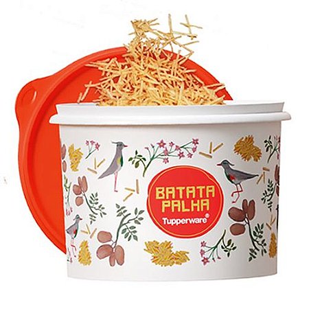 Tupperware Caixa Batata Palha Floral 1,1 Litros