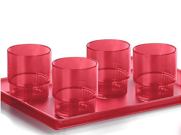 Tupperware Copo Premier 295ml Policarbonato 4 Pecas - Loja Chefe Tupperware