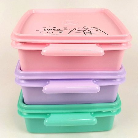 Tupperware Kit Tupper Pote com Alça 780ml Meme 3 Pecas