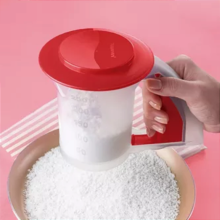 Tupperware® Polvilhador e Peneirador 250g Vermelho