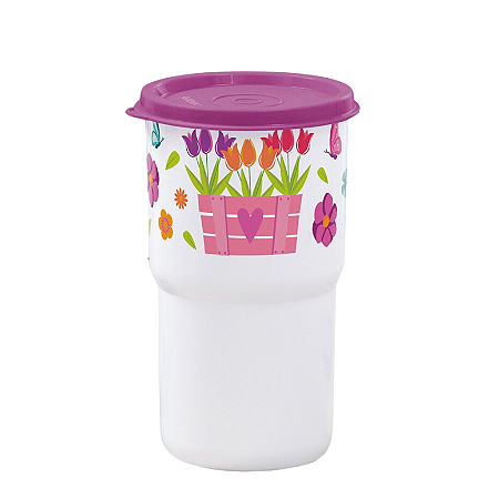 Tupperware Copo Colors Caminho das Flores 350ml