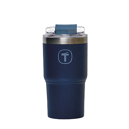 Tupperware Copo Térmico Big T Com Canudo 630Ml Mar Profundo
